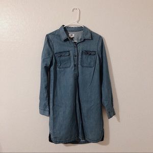 old navy chambray button-up dress